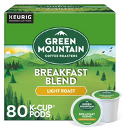 Green Mountain Coffee Roasters Light Roast Coffee Pods, Breakfast Blend, 80 ct.