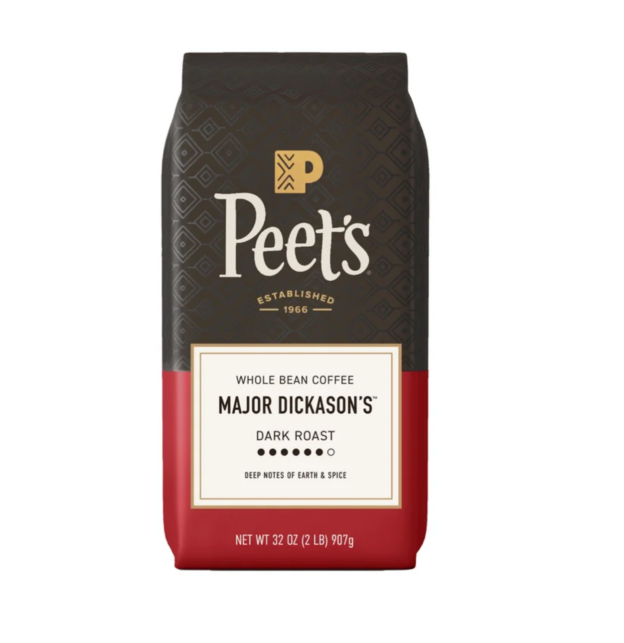 Peet's Coffee Major Dickason's Blend Coffee, Dark Roast, Whole Bean, 2 lbs