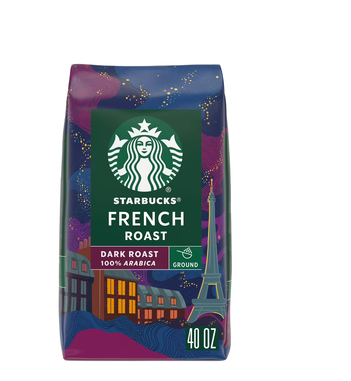 Starbucks Dark French Roast Ground Coffee, 40 oz