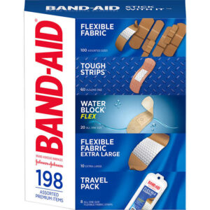 Band-Aid Adhesive Bandages, Assorted, 198 ct